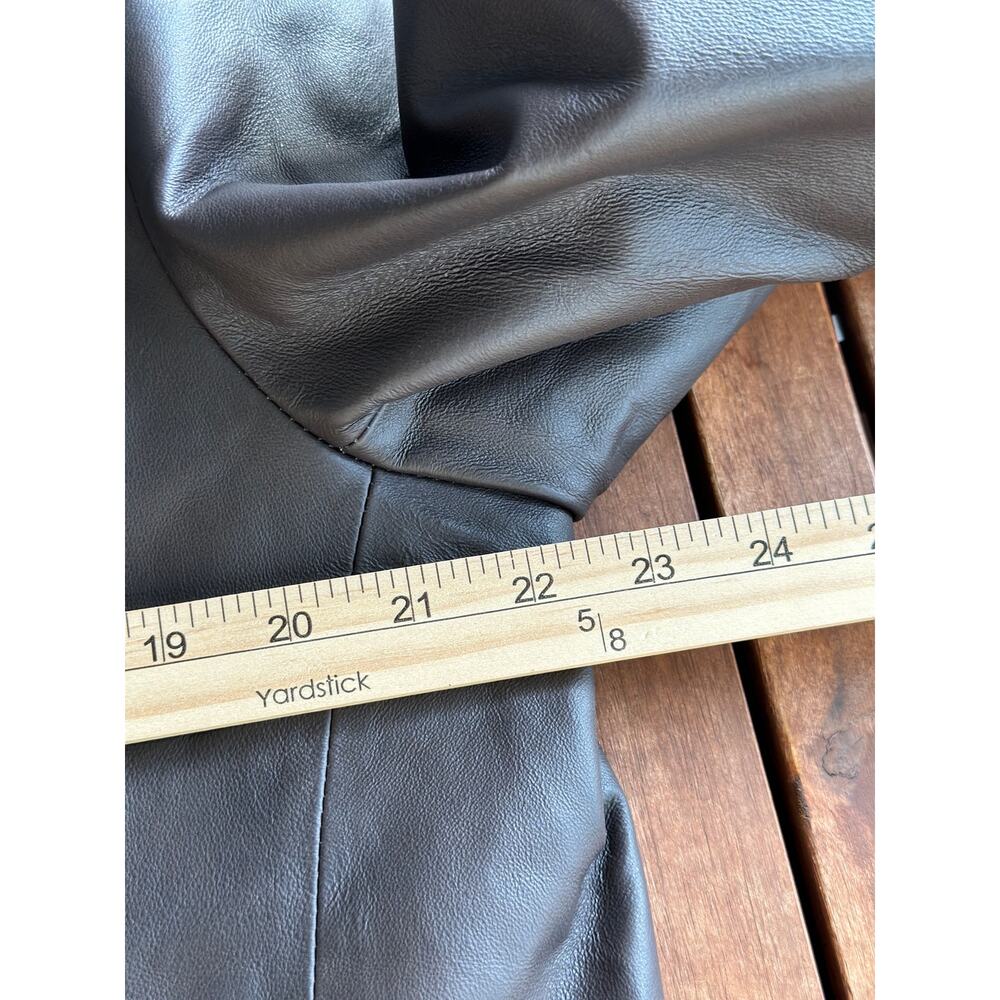 $600 BGSD Men’s Medium Brown Peter Three-Quarter Lambskin Leather Car Coat - Picture 8 of 12